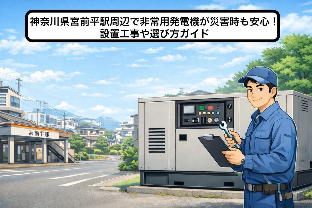 神奈川県宮前平駅周辺で非常用発電機が災害時も安心!設置工事や選び方ガイド