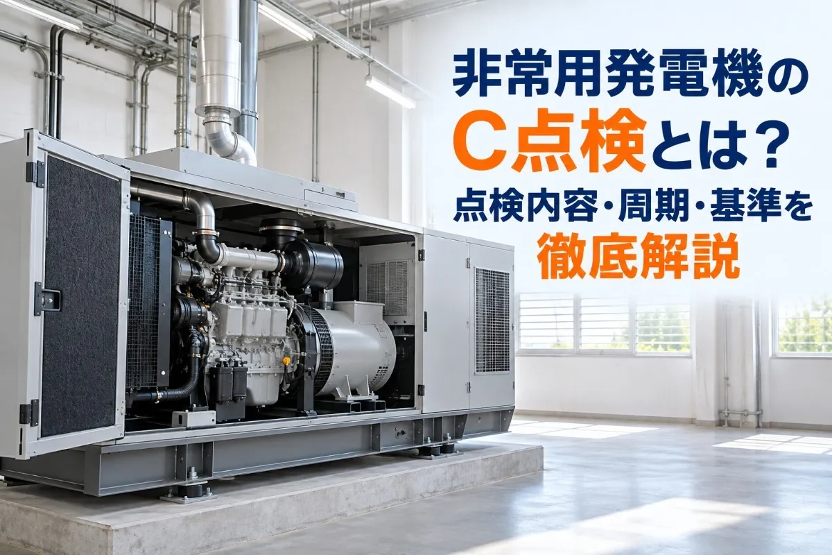 非常用発電機のC点検とは?点検内容・周期・基準を徹底解説